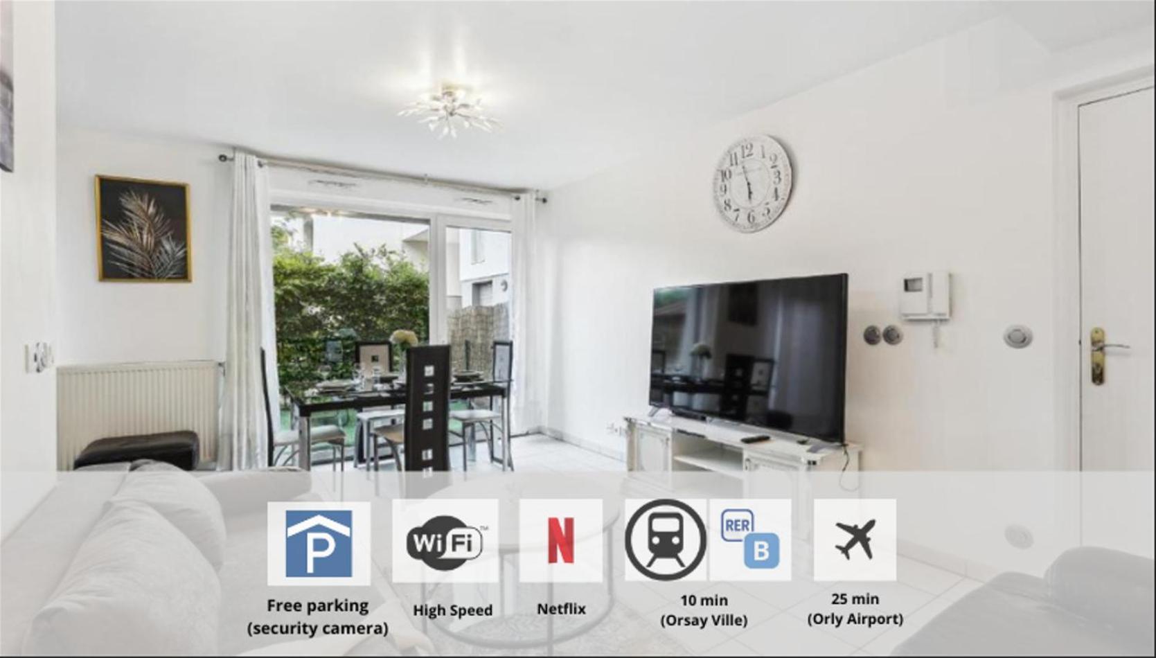 Apart-Chic-Les-Ulis With Balcon, Terrasse And Parking เลซูว์ลิส ภายนอก รูปภาพ